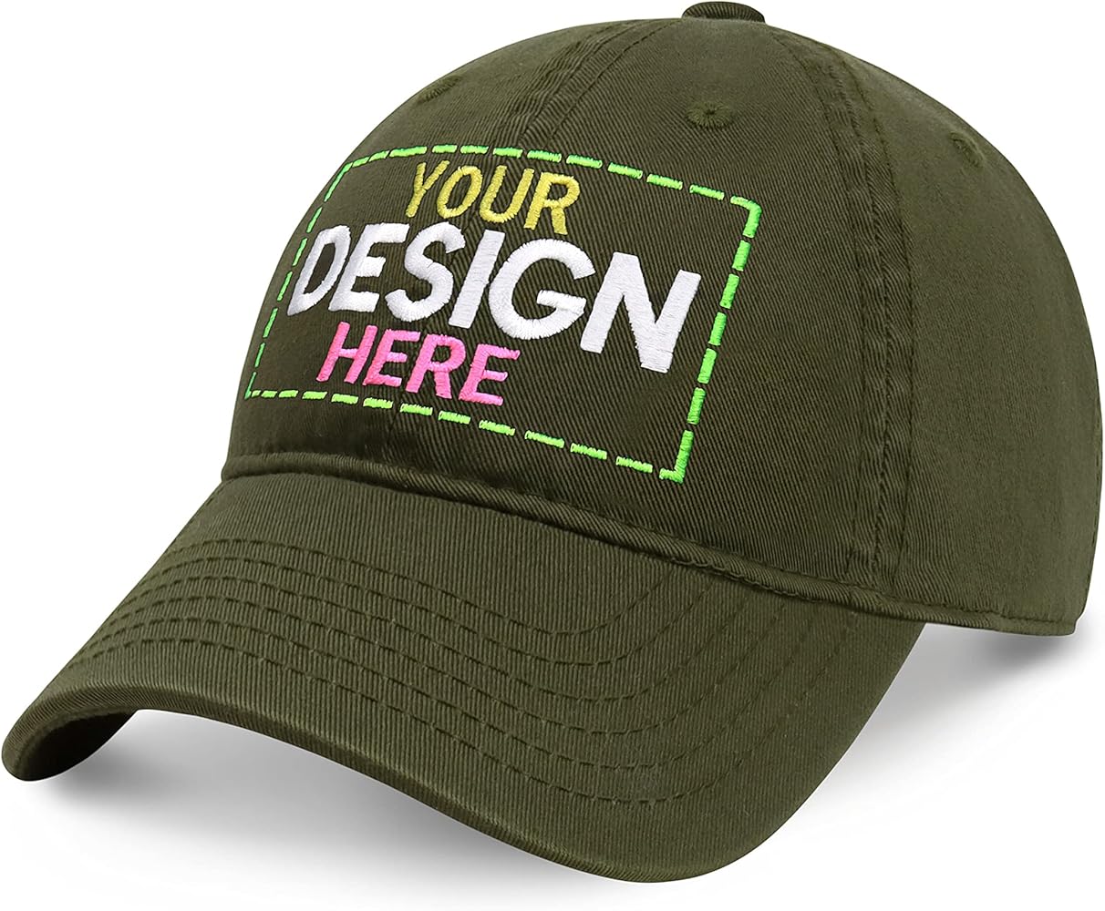 A green hat with a patch on it